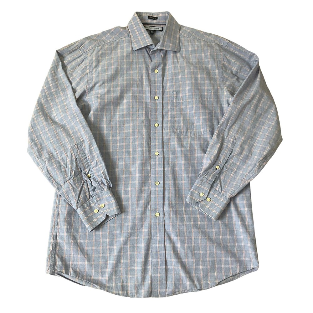 Tommy Hilfiger Blue Button Up Shirt Size M |‎ 42-7